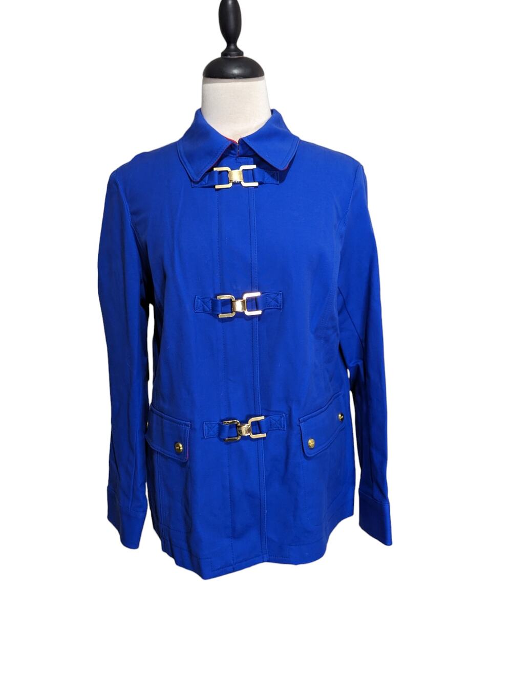 New Jones New York Signature Womens Seaport Blue Jacket Size M